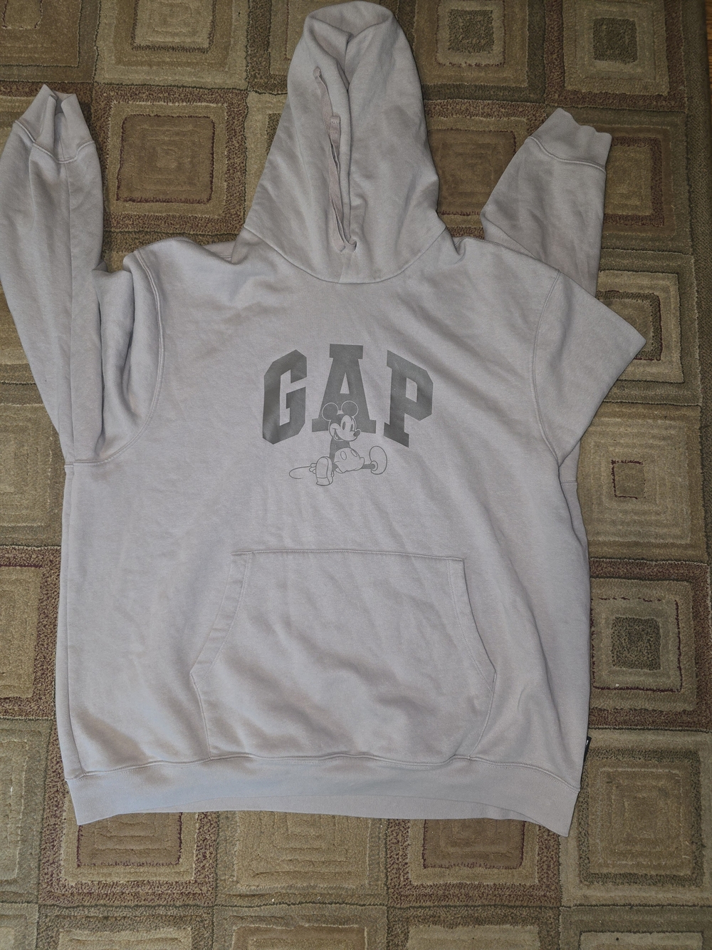 GAP X Disney Light Gray Hoodie with Mickey Graphic